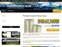 Tablet Screenshot of parlaycardsnow.com